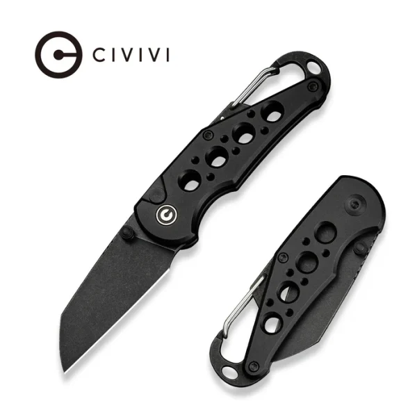 Nóż składany Civivi Pragma Black Aluminium, Black Stonewashed Nitro-V (C23062B-1)-1