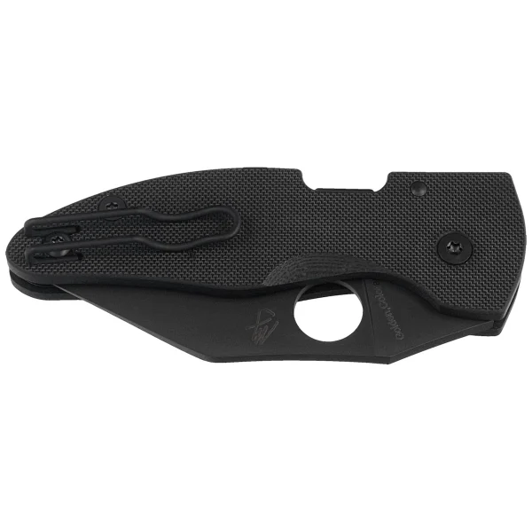 Nóż składany Spyderco MicroJimbo Black G10, Black DLC Plain CPM S30V by Michael Janich (C264GPBK)-2