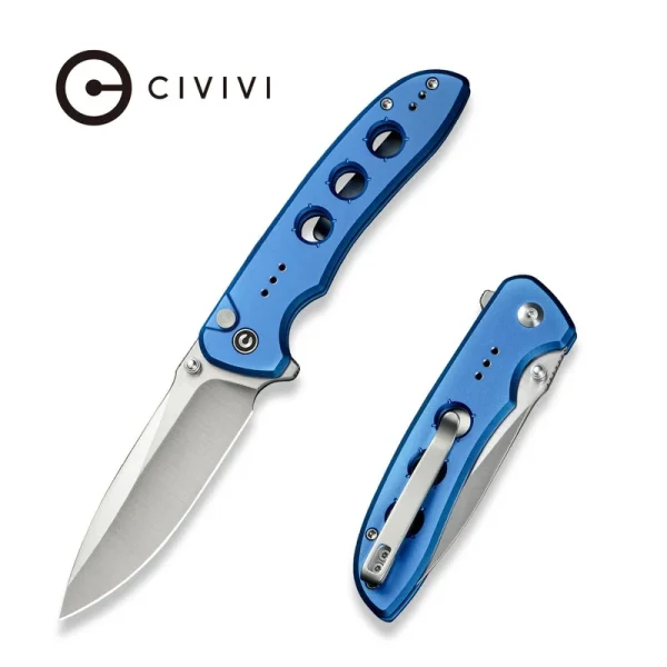 Nóż składany Civivi Hyperpulse Blue Aluminium, Satin 14C28N (C23087A-2)-1