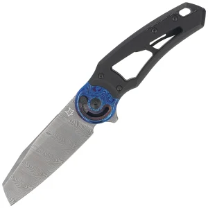 Nóż składany Fox Metamorphosis Black PVD Titanium, Timascus HW, Damasteel Super Dense Twist (FX-556-A1)-1