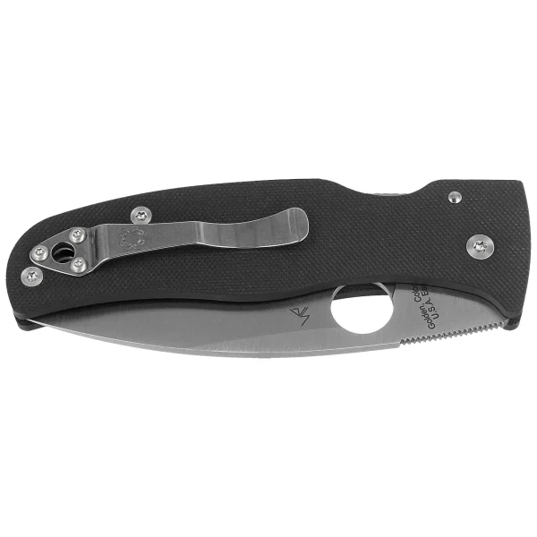 Nóż składany Spyderco Bodacious Black G10, Satin CPM S30V by Sal Glesser (C263GP)-2