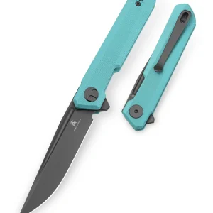 Nóż składany Bestechman Mini Dundee DD Light Blue G10, Grey PVD D2 by Ostap Hel (BMK08E)-1