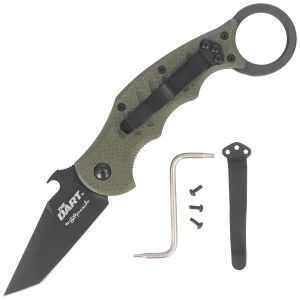 Nóż składany Fox The Dart Karambit OD Green G10, Black Idroglider N690 by Doug Marcaida (FX-597 OD)-1