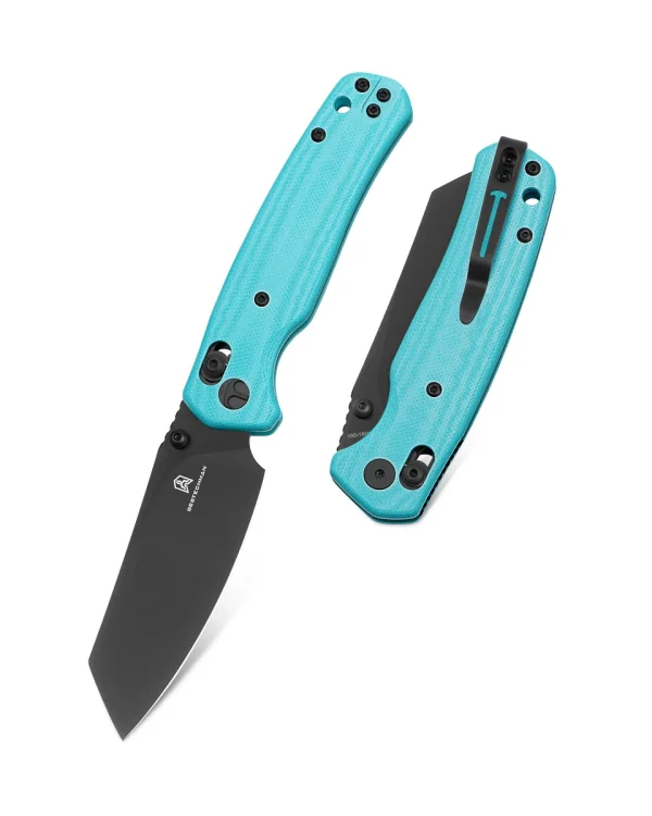 Nóż składany Bestechman Cicada's Wing Light Blue G10, Black PVD 10Cr15MoV (BMK06J)-1