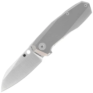 Nóż składany Spyderco Techno 3 Gray Titanium, Satin CTS XHP by Marcin Slysz (C158TIP3)-1