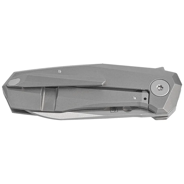 Nóż składany Spyderco Techno 3 Gray Titanium, Satin CTS XHP by Marcin Slysz (C158TIP3)-2