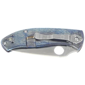 Nóż składany Spyderco Tenacious R.I.L. Disarray Titanium, Satin D2 by Eric Glesser (C122TIBLD2P)-2