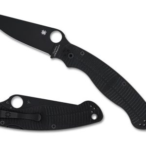 Nóż składany Spyderco Military 2 Salt Black G10, Black DLC MagnaCut by Sal, Eric Glesser (C36GMCBKP2)-1