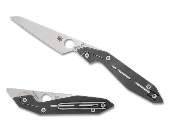 Nóż składany Spyderco Nand Gray Titanium, Satin M398 by Paul Alexander (C270TIP)-1