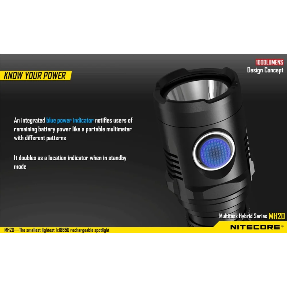 Latarka Nitecore MH20 Multi-Task Hybrid 1000 lumenów 9 Latarka Nitecore MH20 Multi-Task Hybrid 1000 lumenów