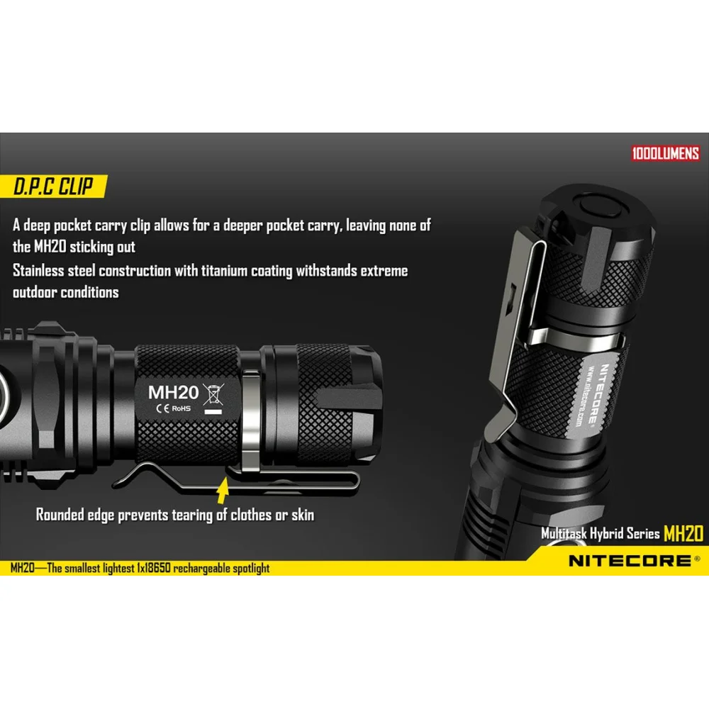 Latarka Nitecore MH20 Multi-Task Hybrid 1000 lumenów 13 Latarka Nitecore MH20 Multi-Task Hybrid 1000 lumenów