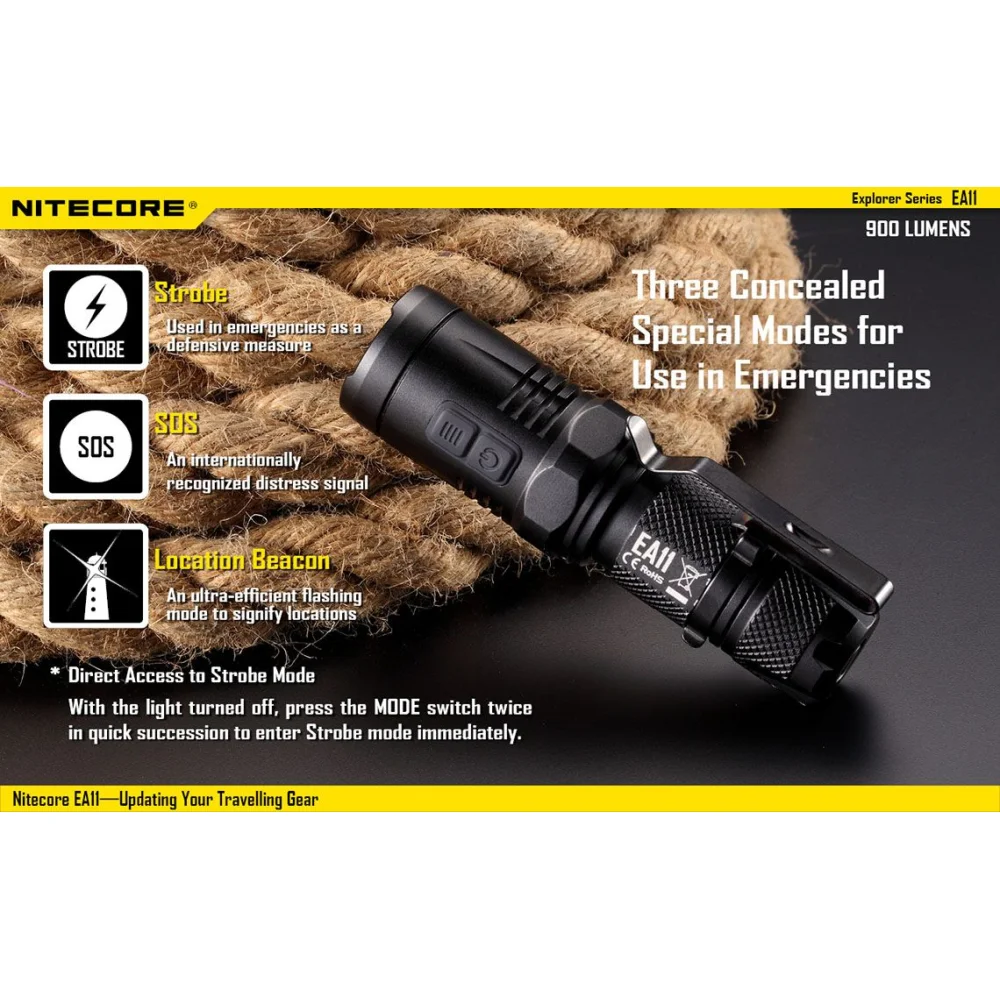 Latarka Nitecore EA11 900 lumenów 13 Latarka Nitecore EA11 900 lumenów