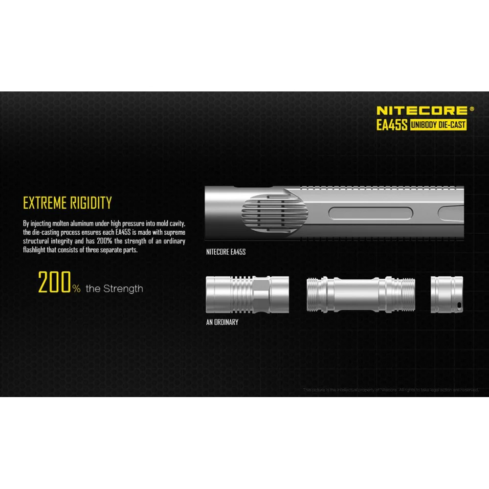 Latarka Nitecore LED Cree XP-L HI V3 EA45S 1000 lumenów 9 Latarka Nitecore LED Cree XP-L HI V3 EA45S 1000 lumenów