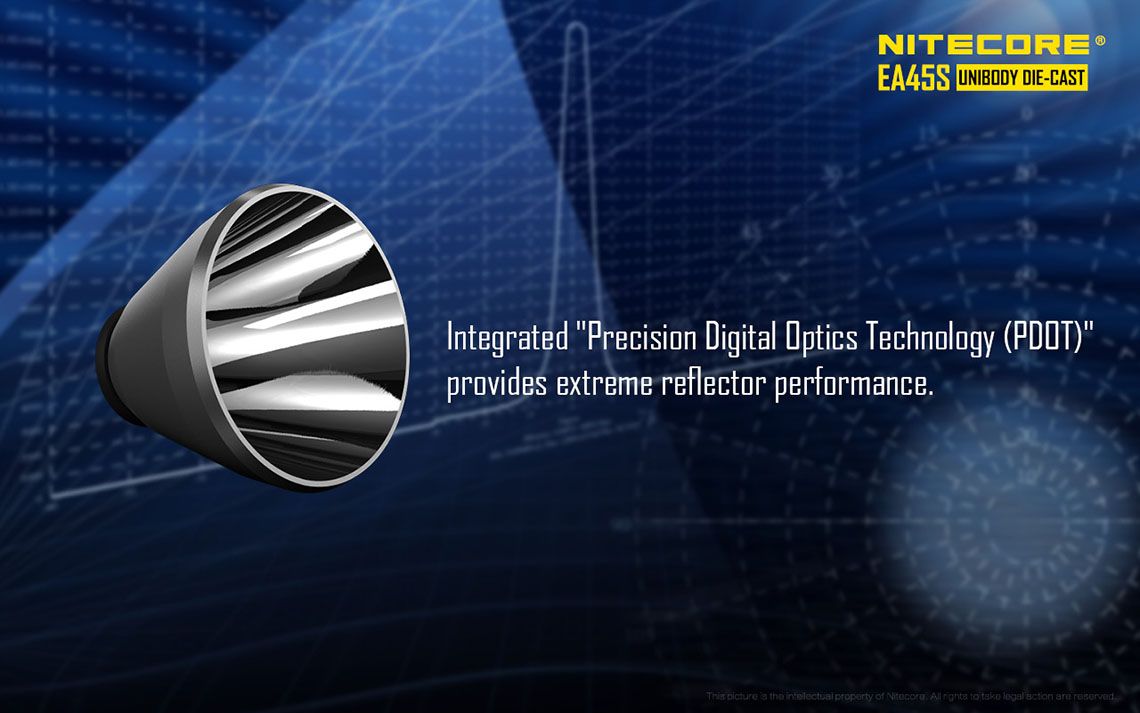 Światło S.O.S.: Tak | Maksymalny czas pracy (godz.): 416 | Zasięg wiązki światła (m): 402 | Waga bez baterii (g): 133 | Ładowarka w zestawie: Nie | Baterie w zestawie: Nie | Futerał: Tak | Wodoodporność: Tak | Kolor: Czarny | Baterie (kompatybilne): 4x AA | Długość całkowita (mm): 170 | Średnica głowicy (mm): 34 | Źródło światła: Dioda LED CREE XP-L HI V3 | Światło stroboskopowe: tak | Moc światła (L): 1000 - LifeGun.pl Latarka Nitecore LED Cree XP-L HI V3 EA45S 1000 lumenów-17