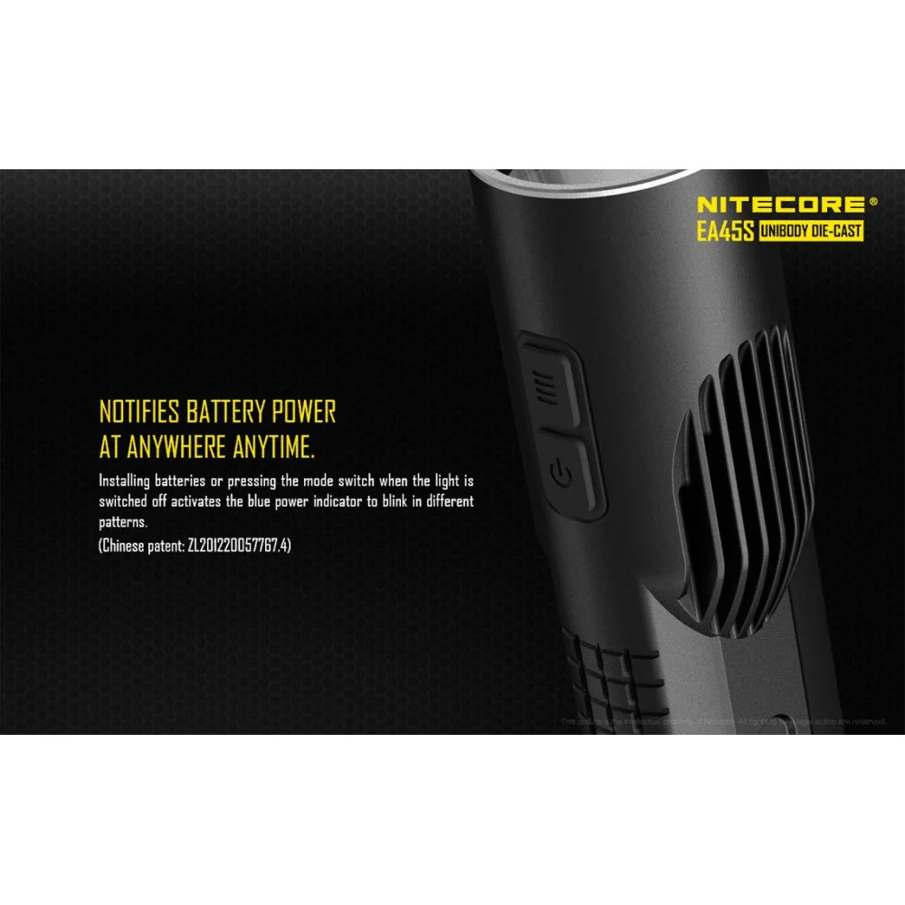 Latarka Nitecore LED Cree XP-L HI V3 EA45S 1000 lumenów 20 Latarka Nitecore LED Cree XP-L HI V3 EA45S 1000 lumenów