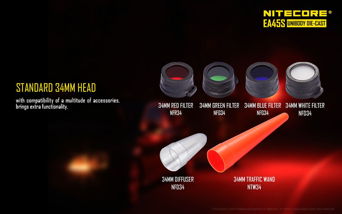 Światło S.O.S.: Tak | Maksymalny czas pracy (godz.): 416 | Zasięg wiązki światła (m): 402 | Waga bez baterii (g): 133 | Ładowarka w zestawie: Nie | Baterie w zestawie: Nie | Futerał: Tak | Wodoodporność: Tak | Kolor: Czarny | Baterie (kompatybilne): 4x AA | Długość całkowita (mm): 170 | Średnica głowicy (mm): 34 | Źródło światła: Dioda LED CREE XP-L HI V3 | Światło stroboskopowe: tak | Moc światła (L): 1000 - LifeGun.pl Latarka Nitecore LED Cree XP-L HI V3 EA45S 1000 lumenów-24