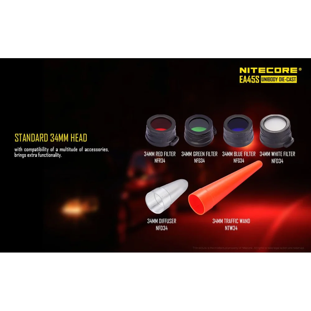 Latarka Nitecore LED Cree XP-L HI V3 EA45S 1000 lumenów 24 Latarka Nitecore LED Cree XP-L HI V3 EA45S 1000 lumenów