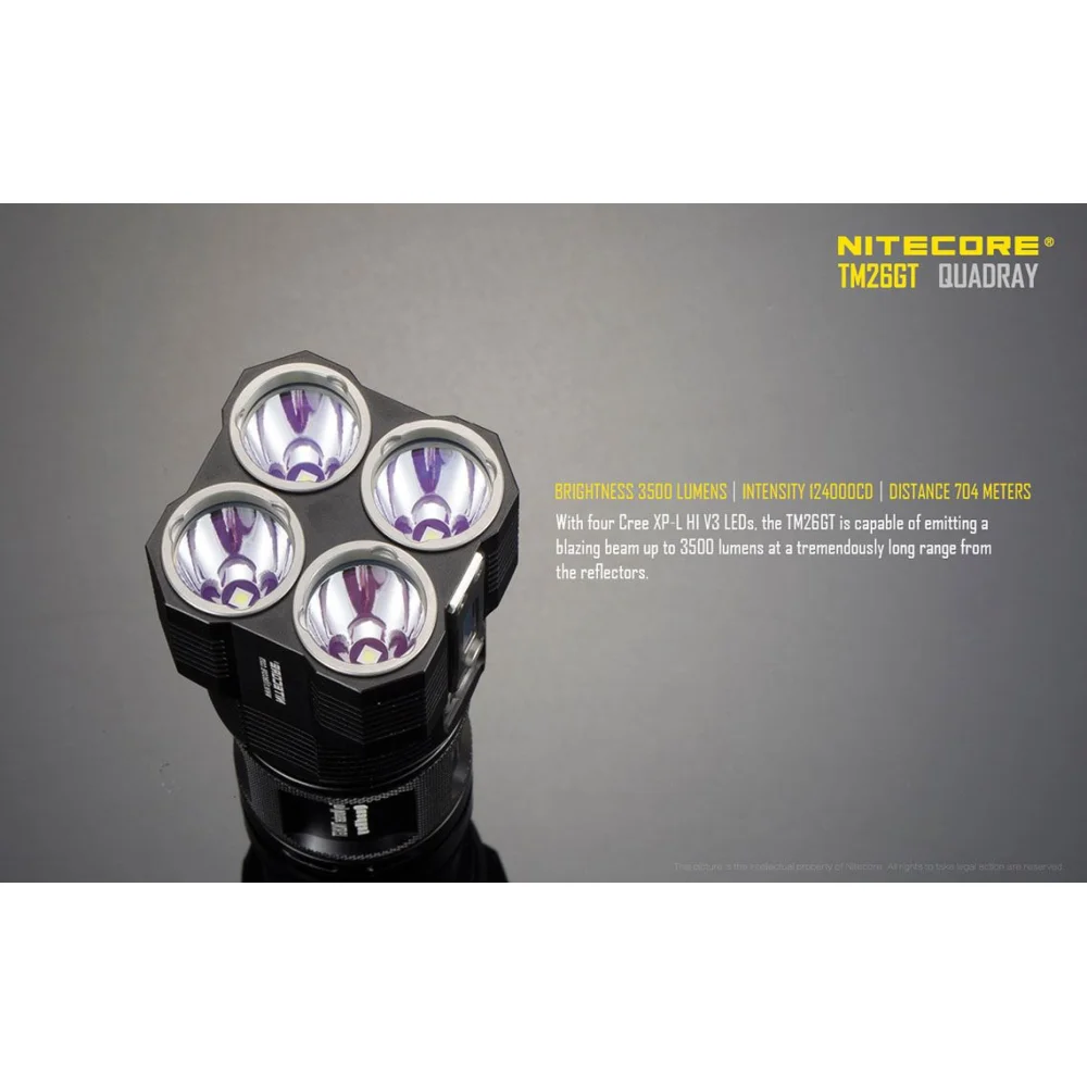 Latarka Led Nitecore TM26GT 3500 Lumenów 7 Latarka Led Nitecore TM26GT 3500 Lumenów