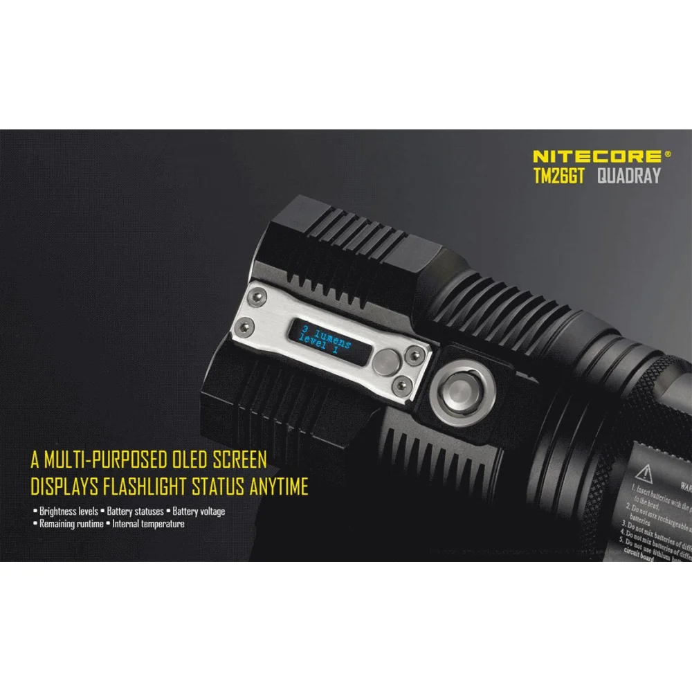 Latarka Led Nitecore TM26GT 3500 Lumenów 8 Latarka Led Nitecore TM26GT 3500 Lumenów