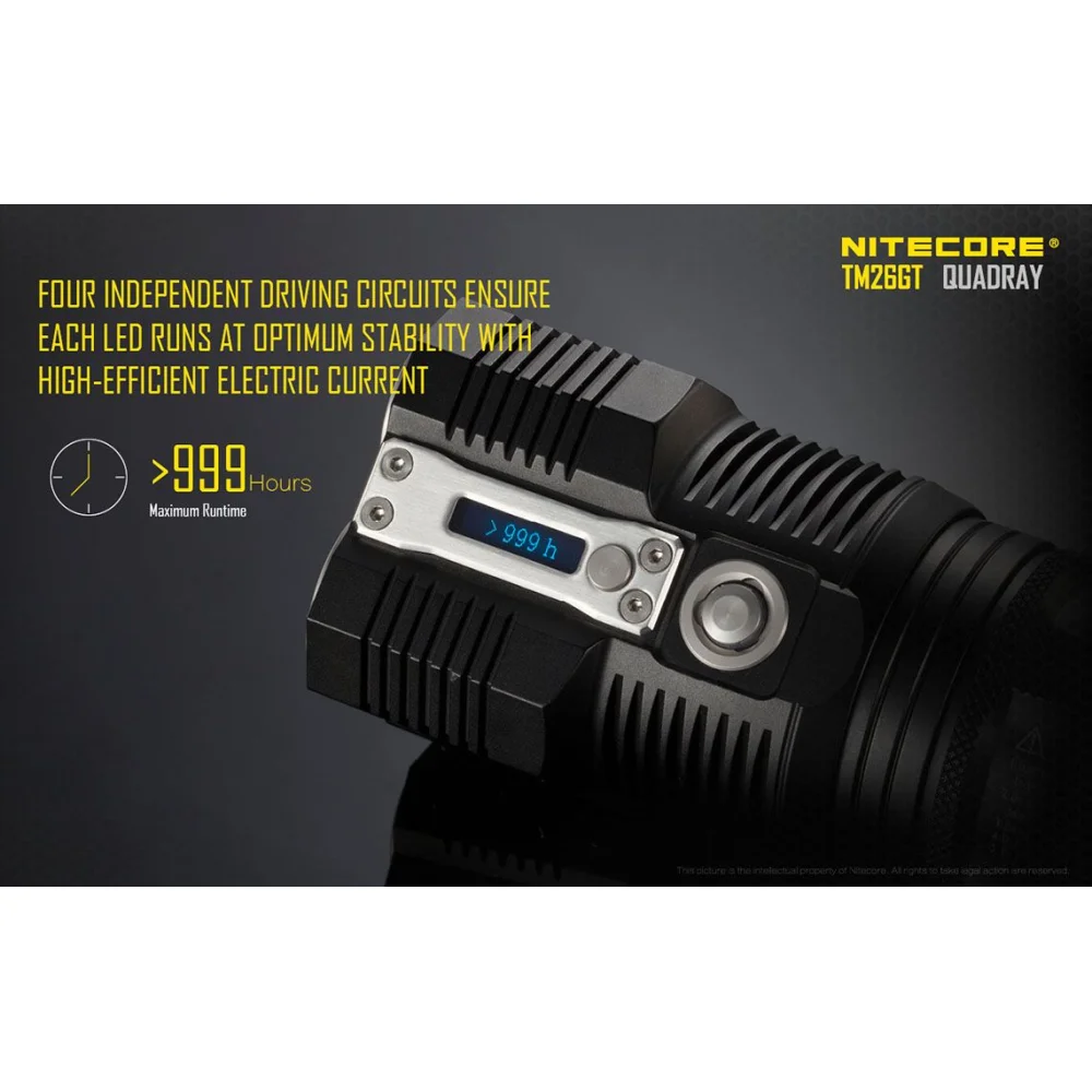 Latarka Led Nitecore TM26GT 3500 Lumenów 9 Latarka Led Nitecore TM26GT 3500 Lumenów