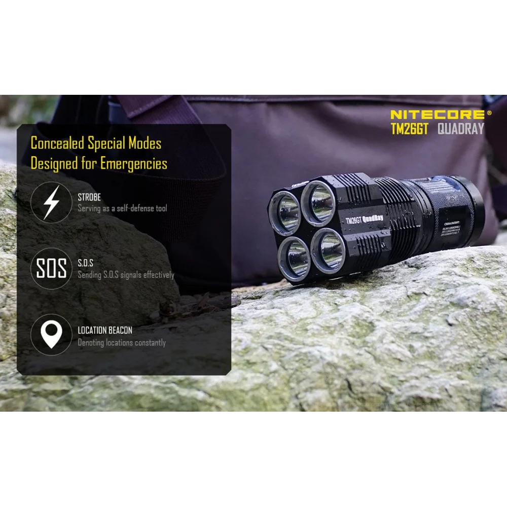 Latarka Led Nitecore TM26GT 3500 Lumenów 11 Latarka Led Nitecore TM26GT 3500 Lumenów