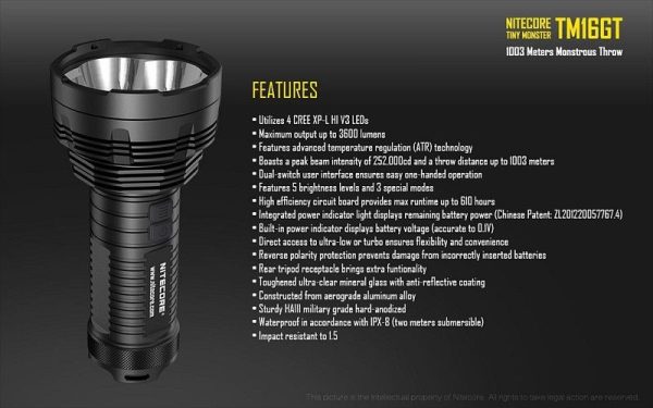 Latarka Led Nitecore TM16GT 3600 Lumenów-18