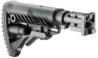 Wysokość (mm): 131 | Szerokość (mm): 48 | Długość całkowita (mm): 200 / 295 | Waga (g): 424 - LifeGun.pl Kolba z amortyzatorem FAB SBT-V58 FK-3