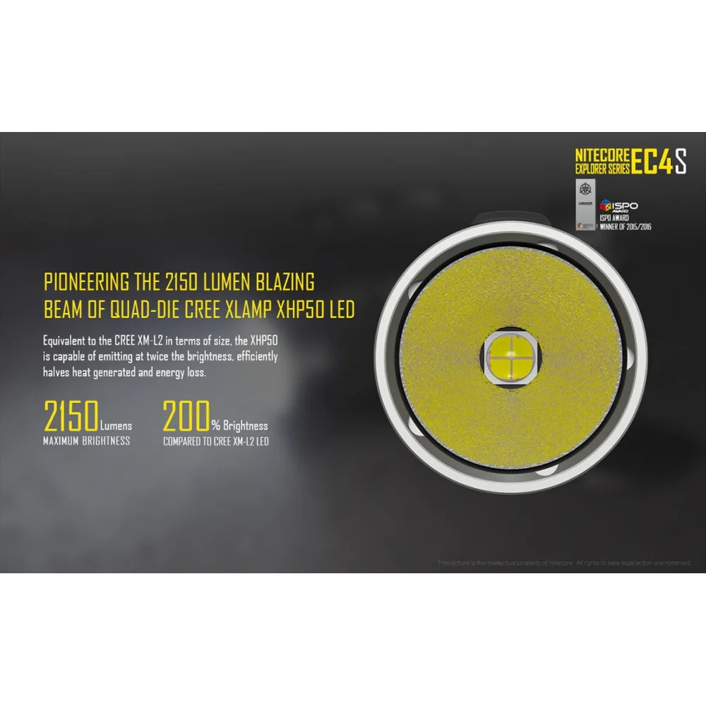 Latarka LED Nitecore EC4SW - Neutral White - 2000 Lumenów 7 Latarka LED Nitecore EC4SW – Neutral White – 2000 Lumenów