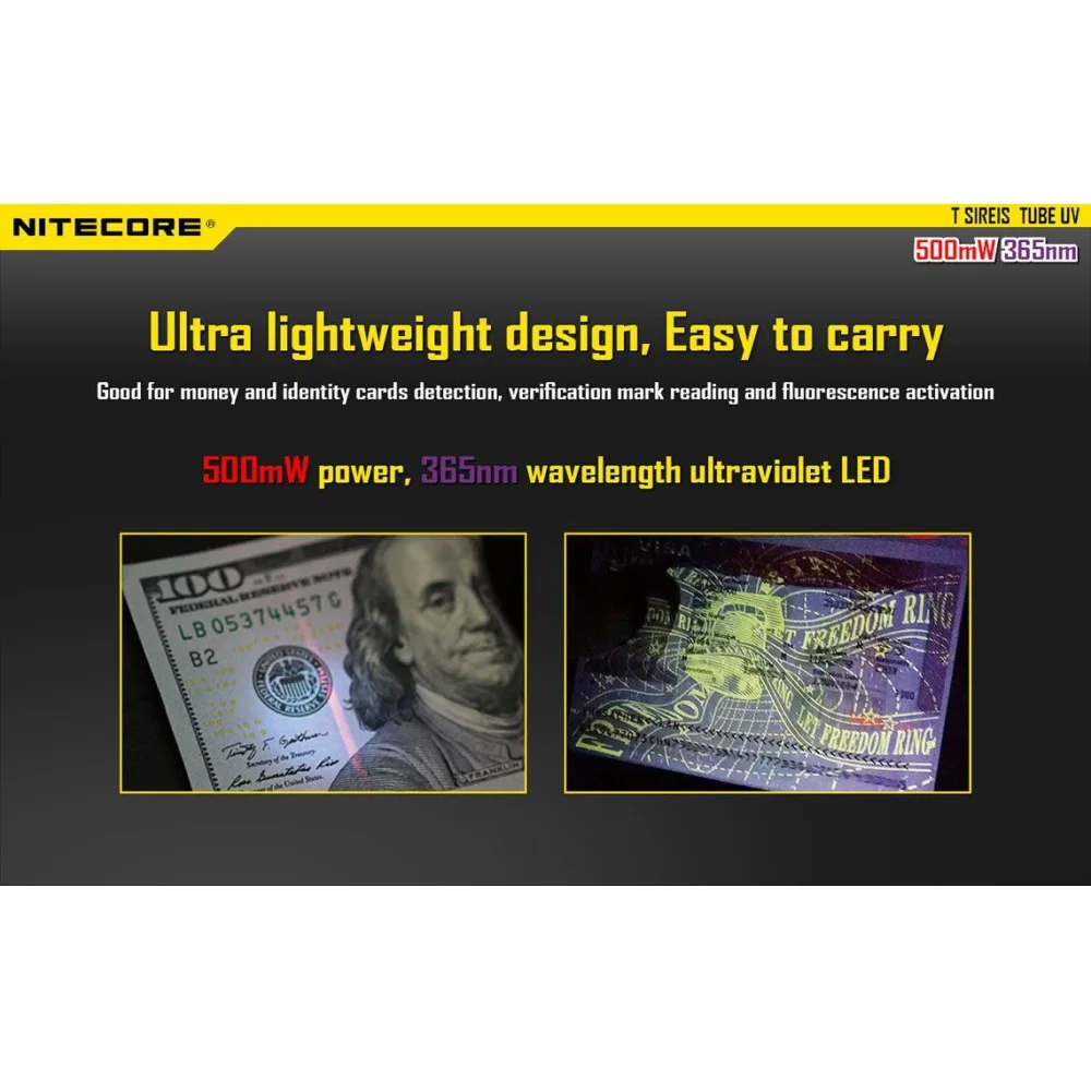 Latarka Nitecore TUBE UV Czarna 6 Latarka Nitecore TUBE UV Czarna