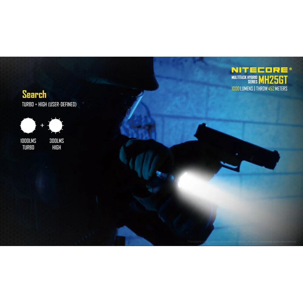Latarka Nitecore MH25GT 1000 Lumenów 13 Latarka Nitecore MH25GT 1000 Lumenów