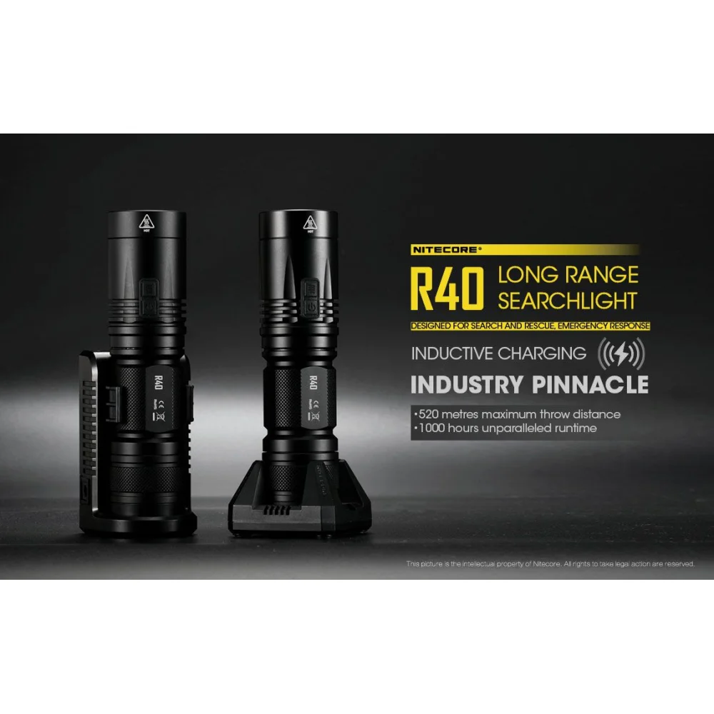 Latarka Nitecore R40 ze Stacją Ładowania 1000 Lumenów 8 Latarka Nitecore R40 ze Stacją Ładowania 1000 Lumenów