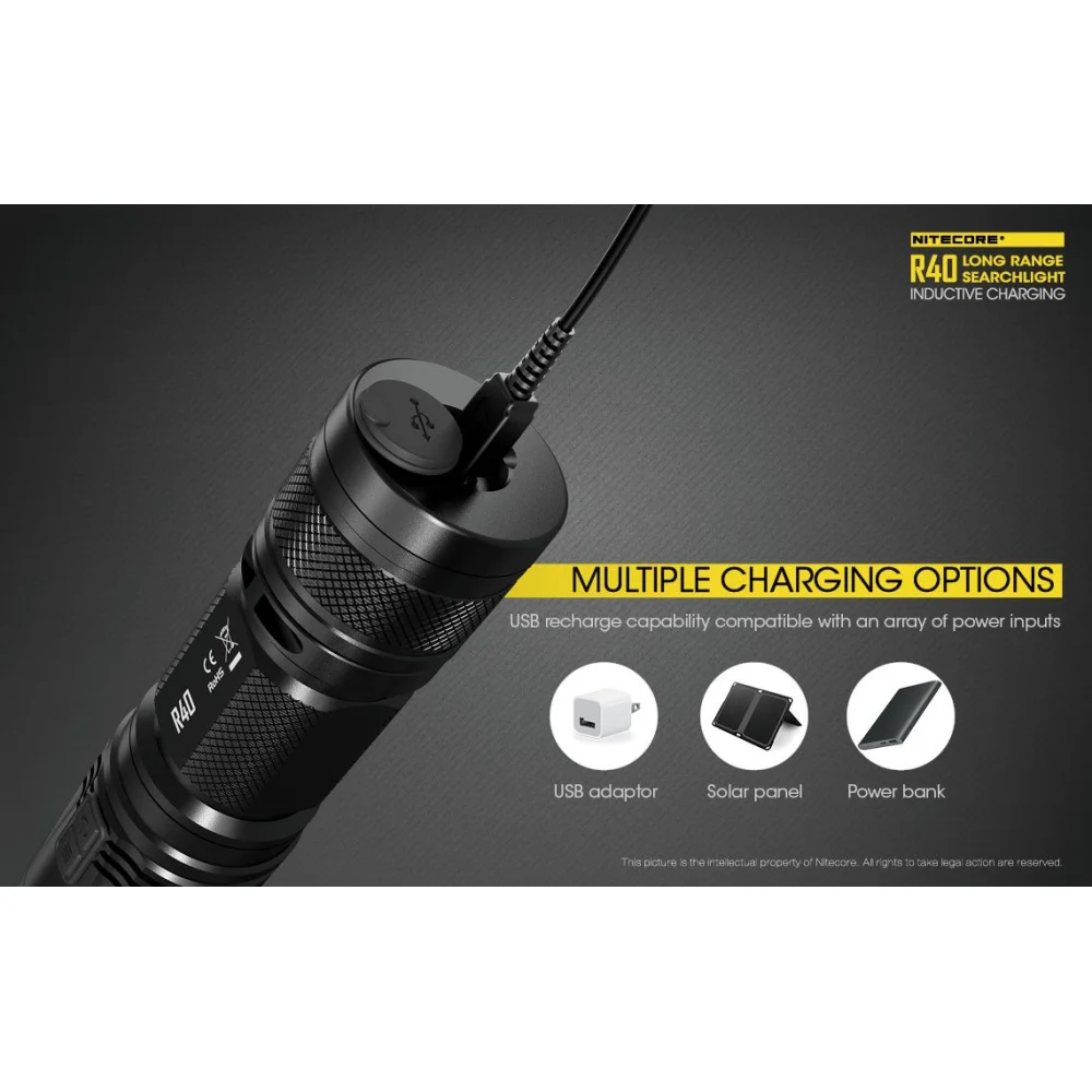 Latarka Nitecore R40 ze Stacją Ładowania 1000 Lumenów 12 Latarka Nitecore R40 ze Stacją Ładowania 1000 Lumenów