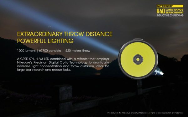 Latarka Nitecore R40 ze Stacją Ładowania 1000 Lumenów-15