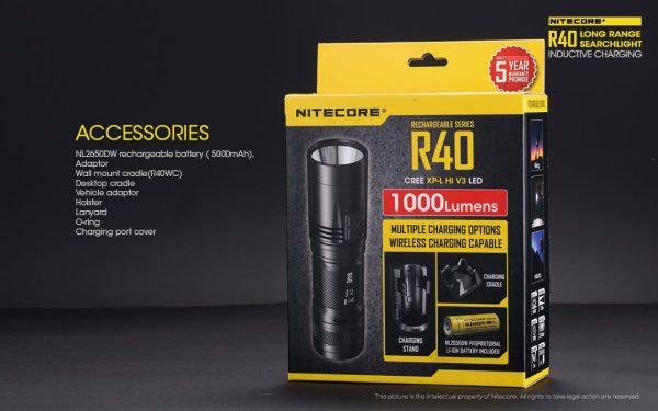 Latarka Nitecore R40 ze Stacją Ładowania 1000 Lumenów-30