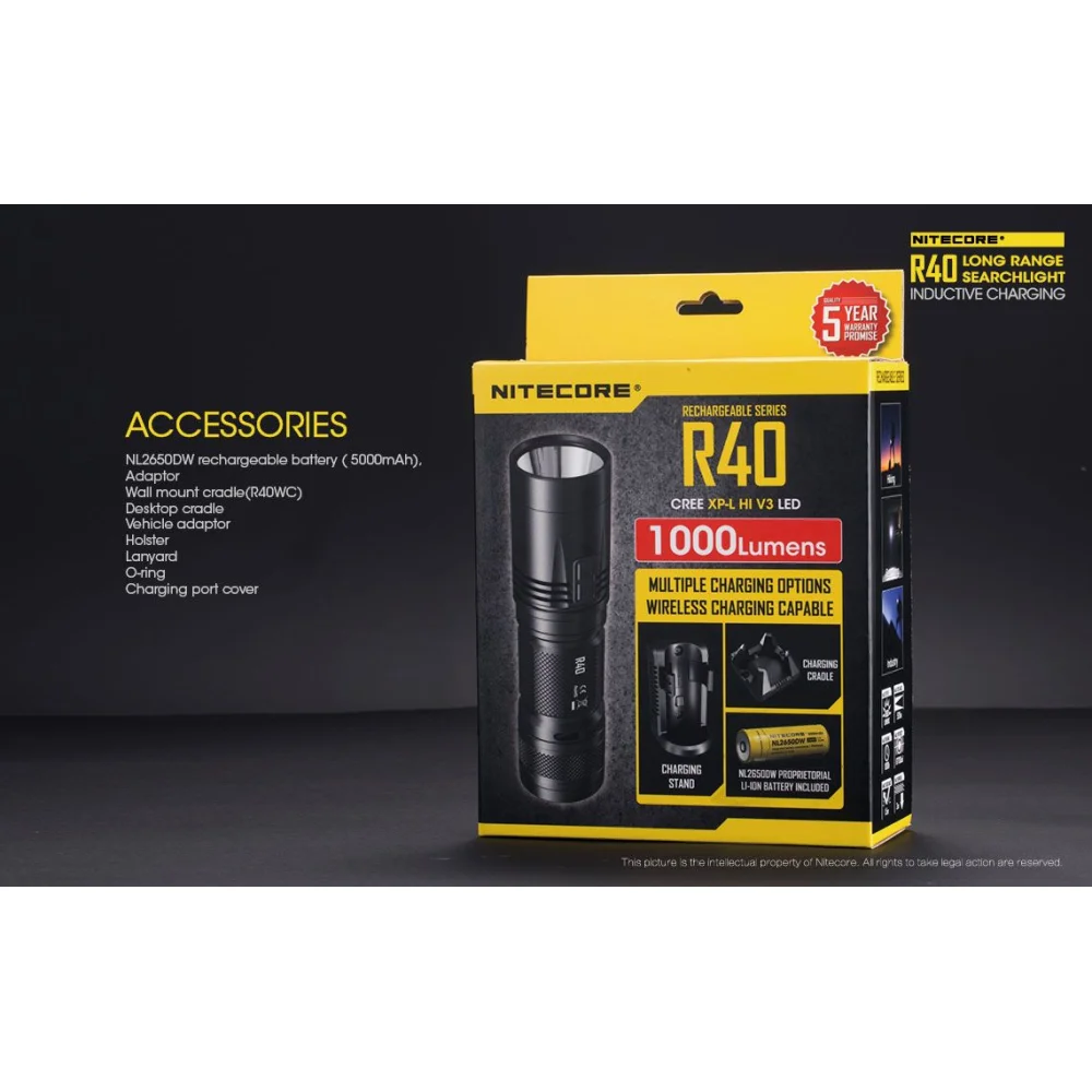 Latarka Nitecore R40 ze Stacją Ładowania 1000 Lumenów 30 Latarka Nitecore R40 ze Stacją Ładowania 1000 Lumenów