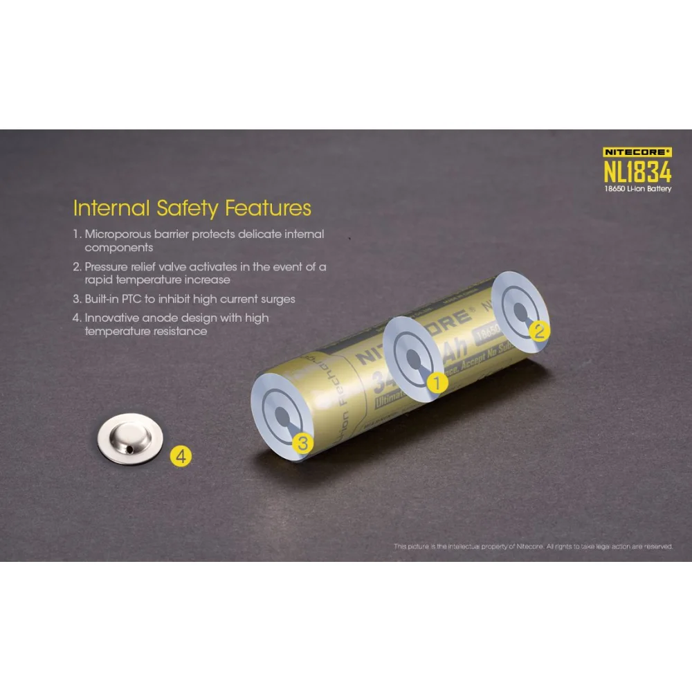 Akumulator Nitecore 18650 NL1834 3400mAh 4 Akumulator Nitecore 18650 NL1834 3400mAh