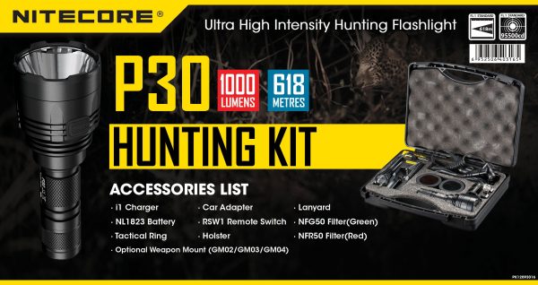 Zestaw myśliwski Nitecore Hunting Kit - latarka P30-2