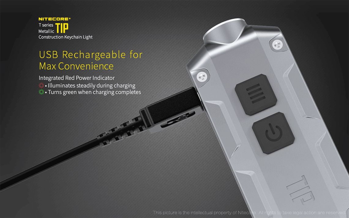 Latarka Nitecore TIP CRI 240 Lumenów TIP CRI to młodszy brat popularnej latarki TIP. Ma maksymalną moc 240 lumenów i świeci światłem neutralnym białym. Jej światło dociera na odległość nawet 56 metrów. Latarka charakteryzuje się kompaktowymi rozmiarami i możliwością ładowania przez USB. Choć w zestawie brak jest kabla zasilającego to można do jej - LifeGun.pl Latarka Nitecore TIP CRI 240 Lumenów-9