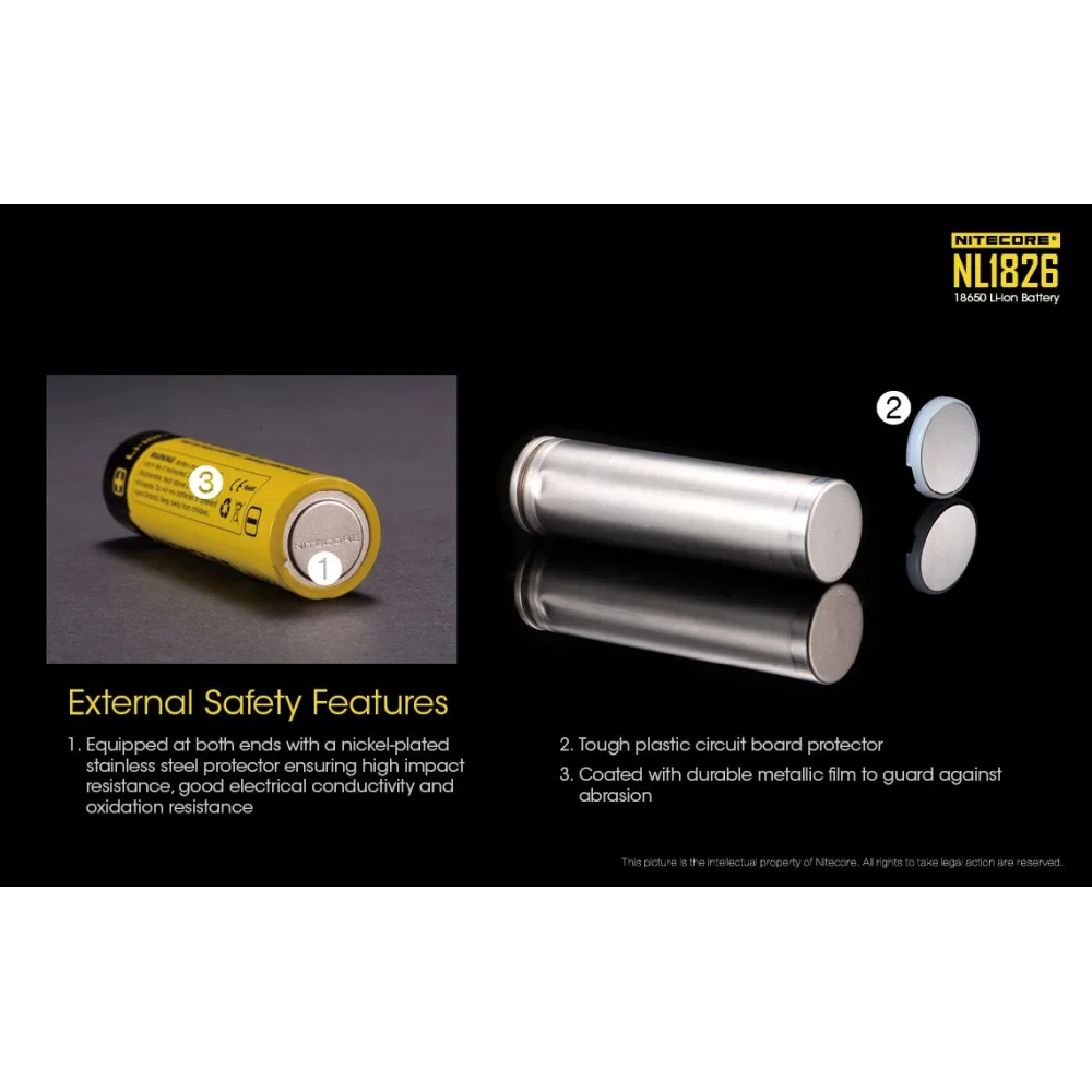 Akumulator Nitecore 18650 NL1826 2600mAh 5 Akumulator Nitecore 18650 NL1826 2600mAh