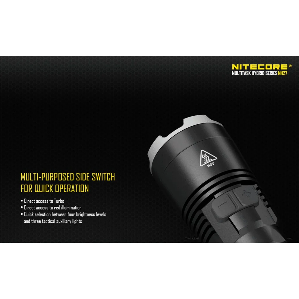 Komplet: Latarka Led Nitecore MH27 1000 Lumenów + Akumulator 1834 15 Komplet: Latarka Led Nitecore MH27 1000 Lumenów + Akumulator 1834