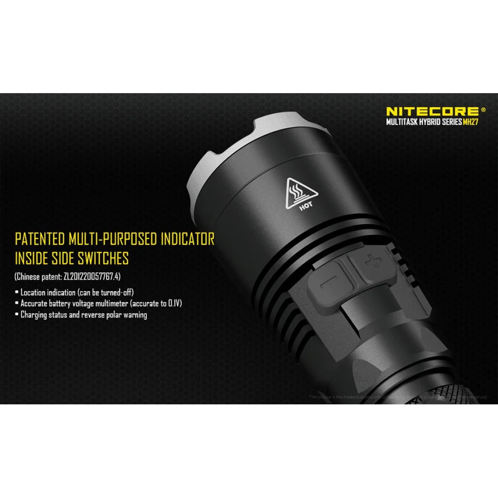 Komplet: Latarka Led Nitecore MH27 1000 Lumenów + Akumulator 1834 17 Komplet: Latarka Led Nitecore MH27 1000 Lumenów + Akumulator 1834