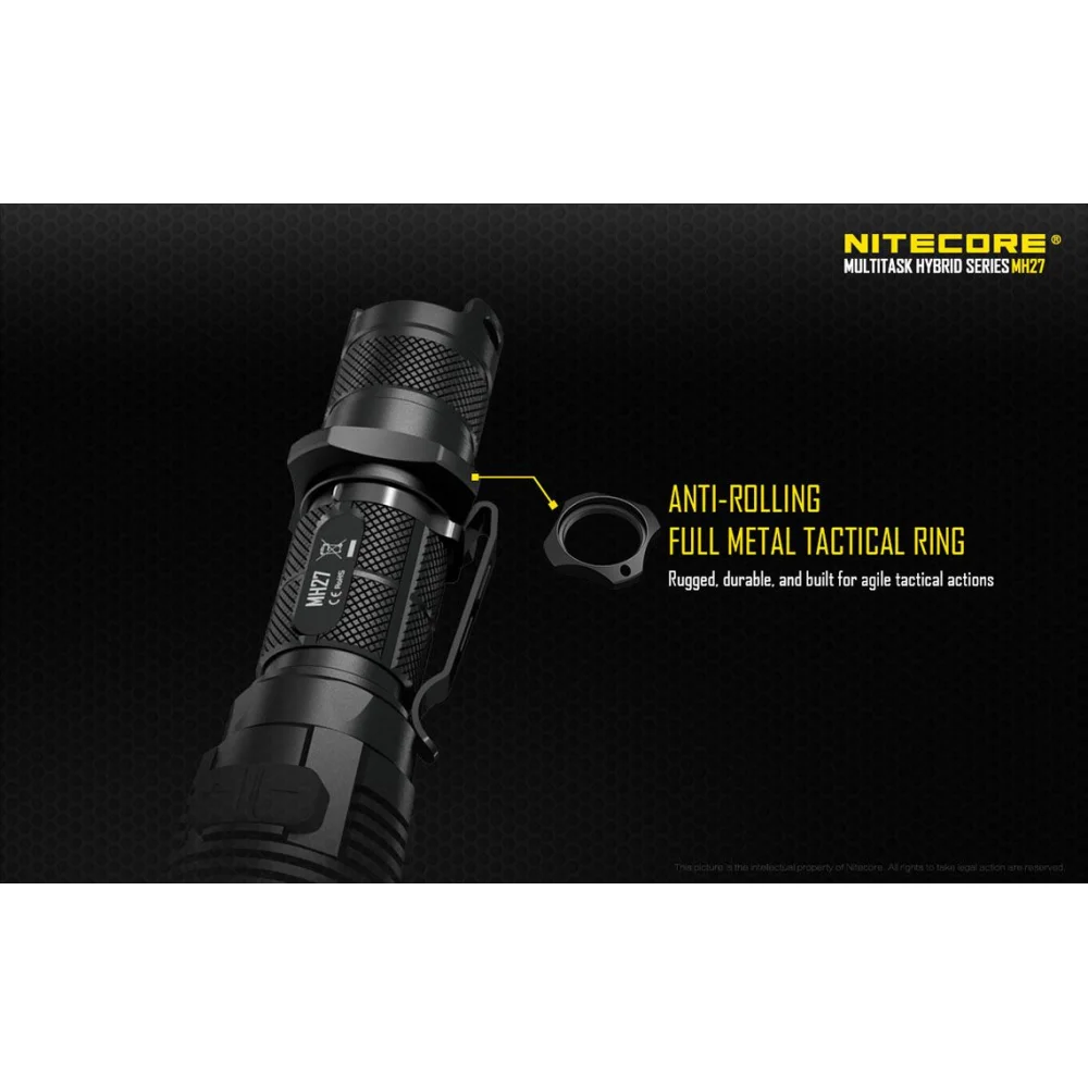 Komplet: Latarka Led Nitecore MH27 1000 Lumenów + Akumulator 1834 19 Komplet: Latarka Led Nitecore MH27 1000 Lumenów + Akumulator 1834
