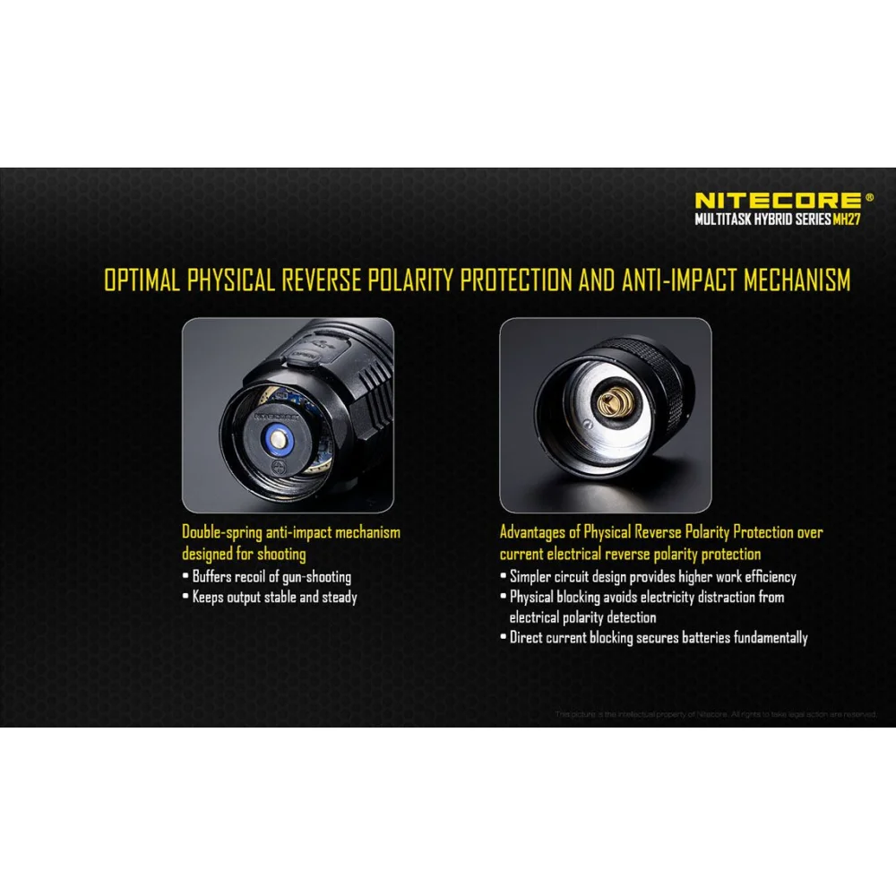 Komplet: Latarka Led Nitecore MH27 1000 Lumenów + Akumulator 1834 20 Komplet: Latarka Led Nitecore MH27 1000 Lumenów + Akumulator 1834