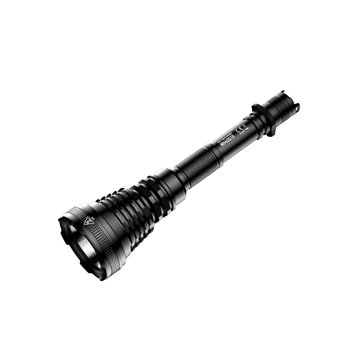 Światło S.O.S.: Tak | Maksymalny czas pracy (godz.): 140 | Zasięg wiązki światła (m): 1004 | Długość całkowita (mm): 257 | Średnica głowicy (mm): 70 | Źródło światła: LED CREE XP-L HI V3 | Światło stroboskopowe: tak | Moc światła (L): 1200 | Waga (g): 374 - LifeGun.pl Latarka Nitecore MH40GTR Multi-Task Hybrid 1200 lumenów-1