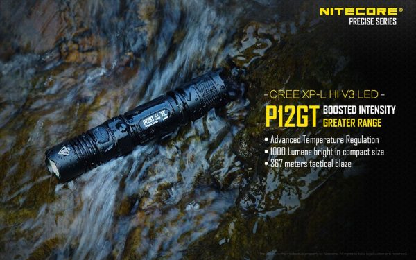 Latarka LED Nitecore P12GT 1000 lumenów + NL1826-6
