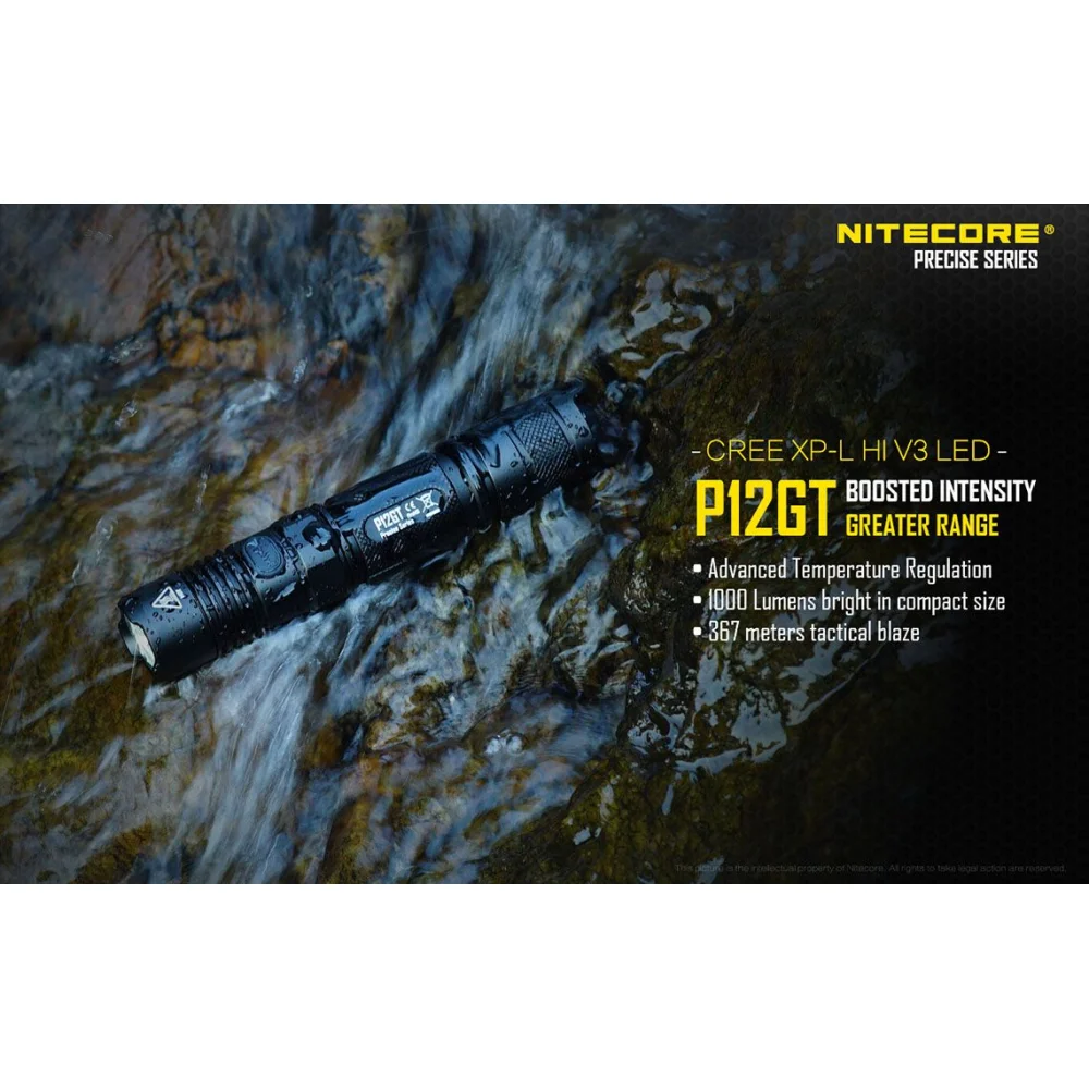 Latarka LED Nitecore P12GT 1000 lumenów + NL1826 6 Latarka LED Nitecore P12GT 1000 lumenów + NL1826