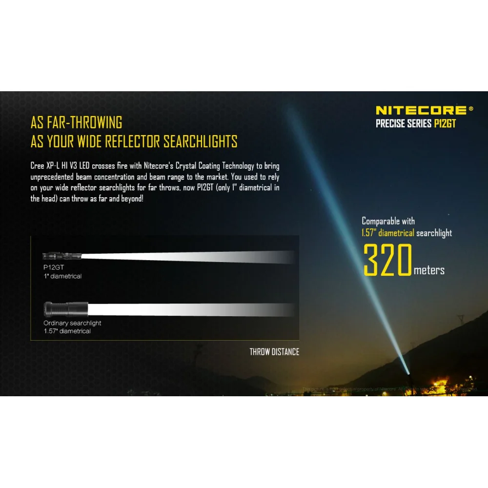 Latarka LED Nitecore P12GT 1000 lumenów + NL1826 10 Latarka LED Nitecore P12GT 1000 lumenów + NL1826