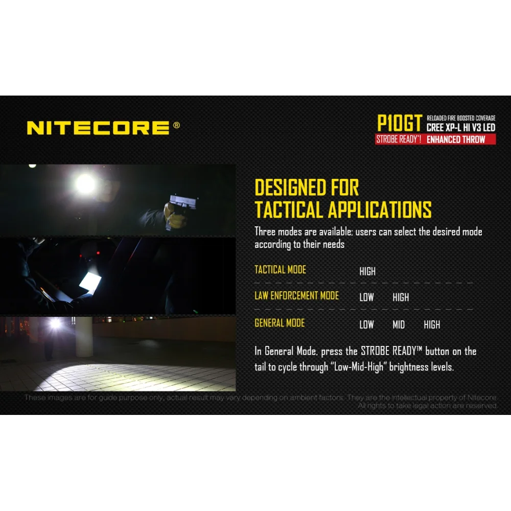 Latarka Nitecore P10GT 900 Lumenów 11 Latarka Nitecore P10GT 900 Lumenów