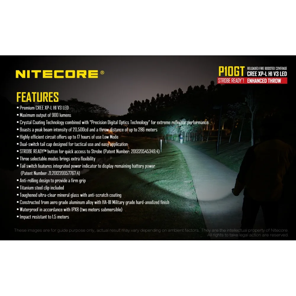 Latarka Nitecore P10GT 900 Lumenów 26 Latarka Nitecore P10GT 900 Lumenów