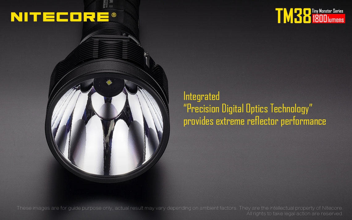 Zasięg wiązki światła (m): 1400 | Baterie w zestawie: Wbudowany akumulator | Wodoodporna: Tak - do 2 metrów | Opakowanie: Pudełko kartonowe | Moc światła (L): 1800 | Rękojeść: Aluminium | Źródło światła: Dioda LED CREE XHP35 HI D4 - LifeGun.pl Latarka Nitecore TM38 Tiny Monster 38 1800L-19